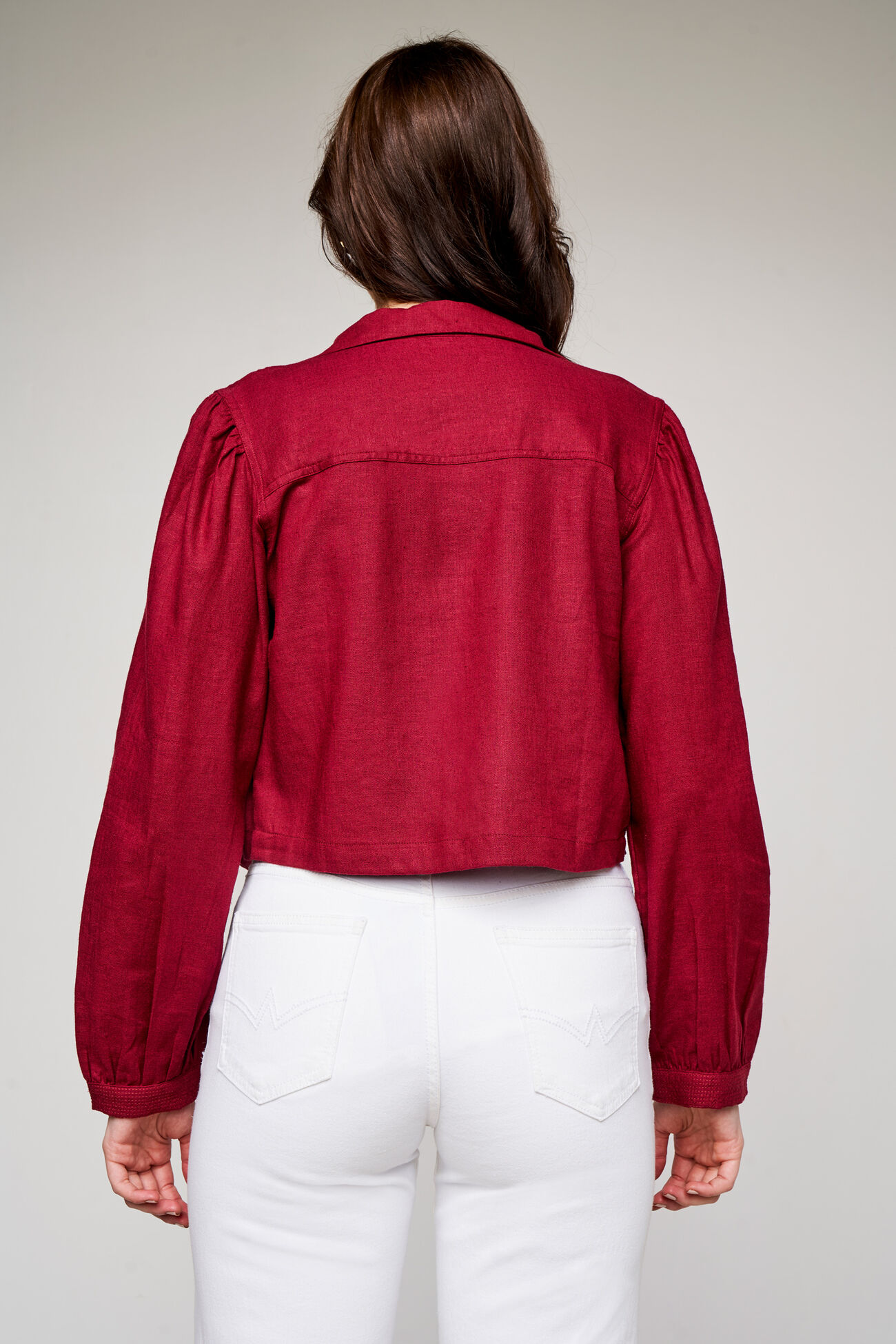 Red Solid Straight Jacket, Red, image 6
